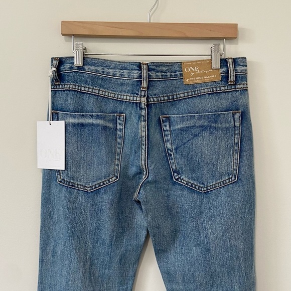 One X One Teaspoon NWT Blue Awesome Baggies Distressed StraightLeg Jeans Size 28 - Picture 8 of 9